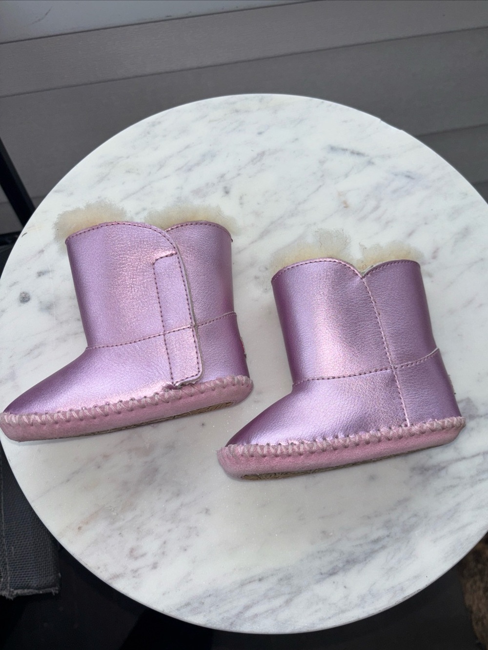 Ugg Australia Metallic Pink Boot Baby Newborn Size 0 - 6 Months Size 0/1
